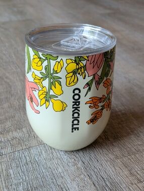 NEW Corkcicle Wildflower 12oz Stemless Insulated Cup